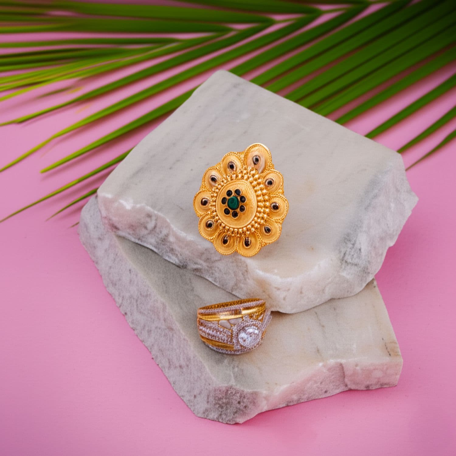 Bold Textured Rings - Gold