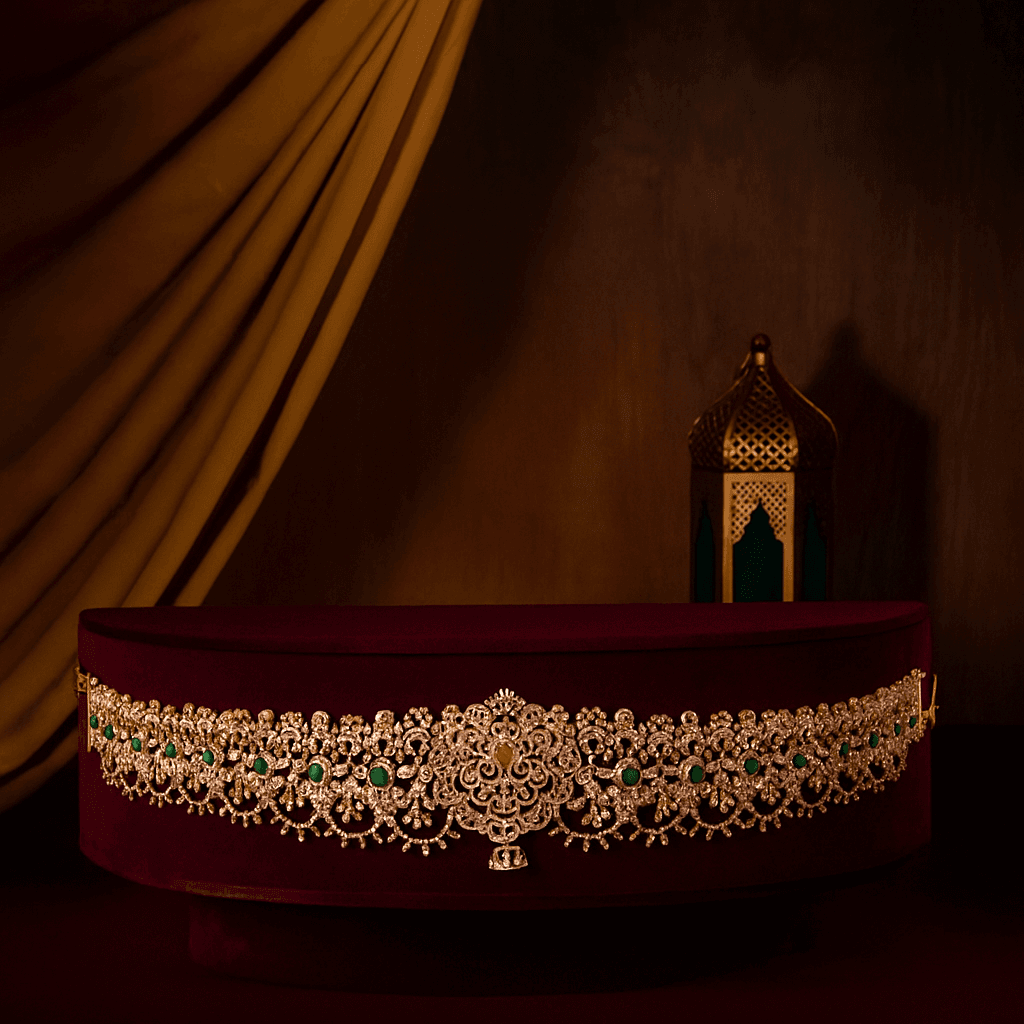 Chain Style Vaddanam - Gold