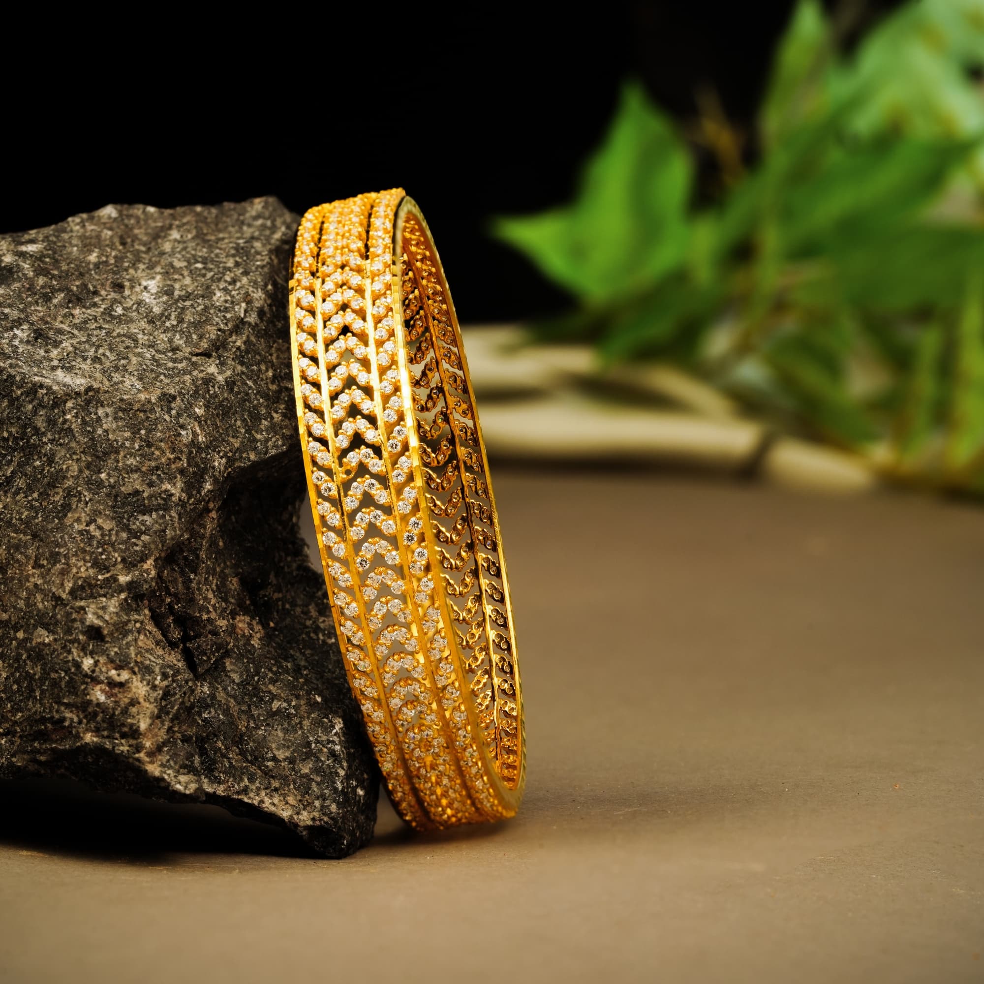 Delicate Filigree Bangles - Gold