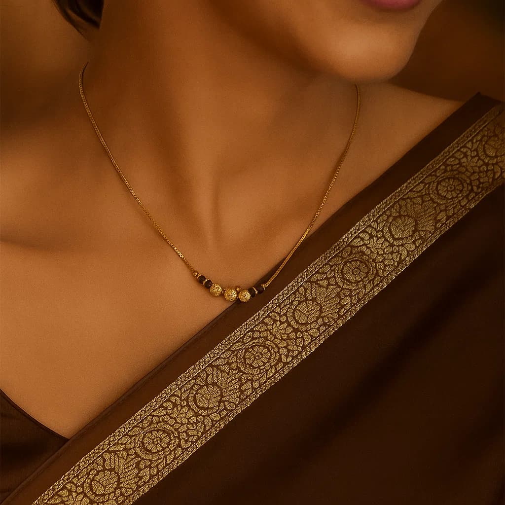 Elegant Plain Mangalsutras - Gold