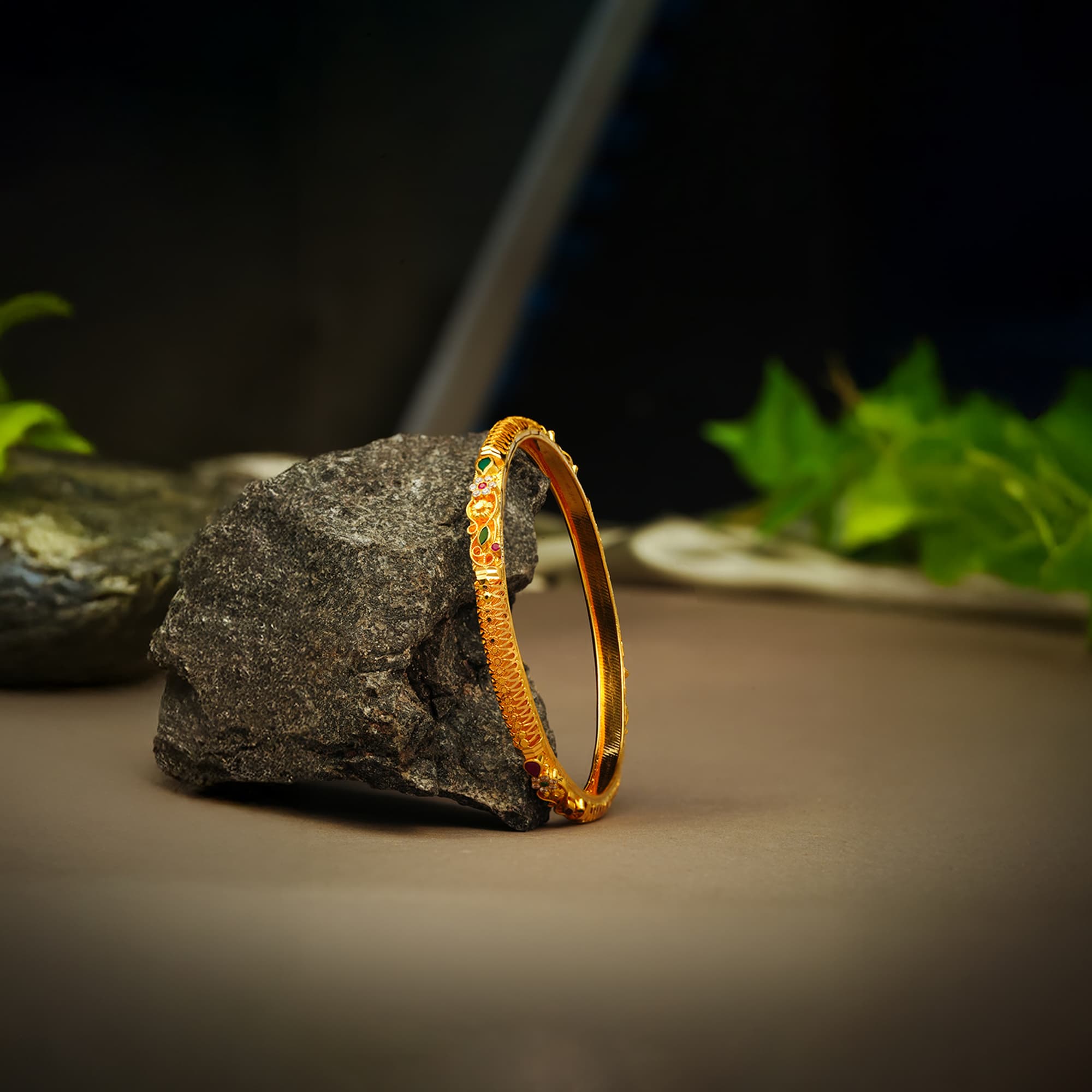 Half-Round Bangles - Gold