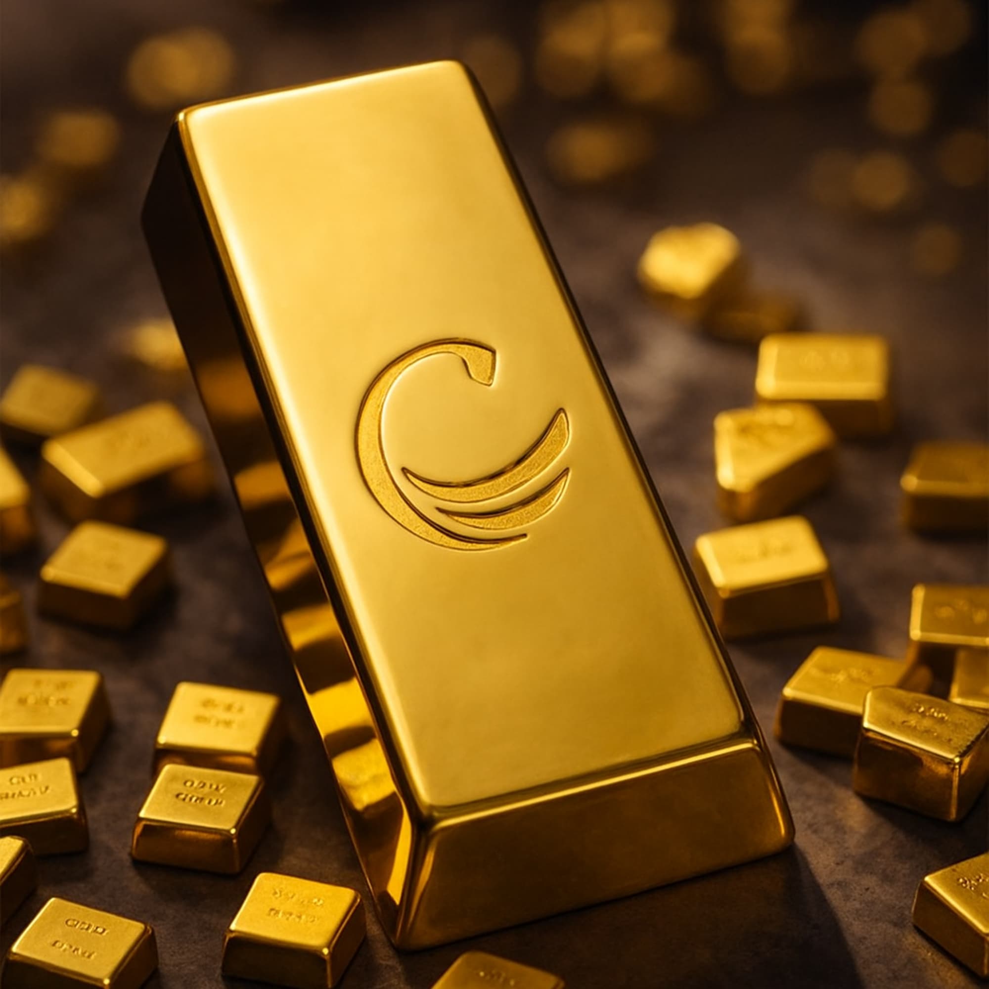 Logo-Stamped Bar - Gold