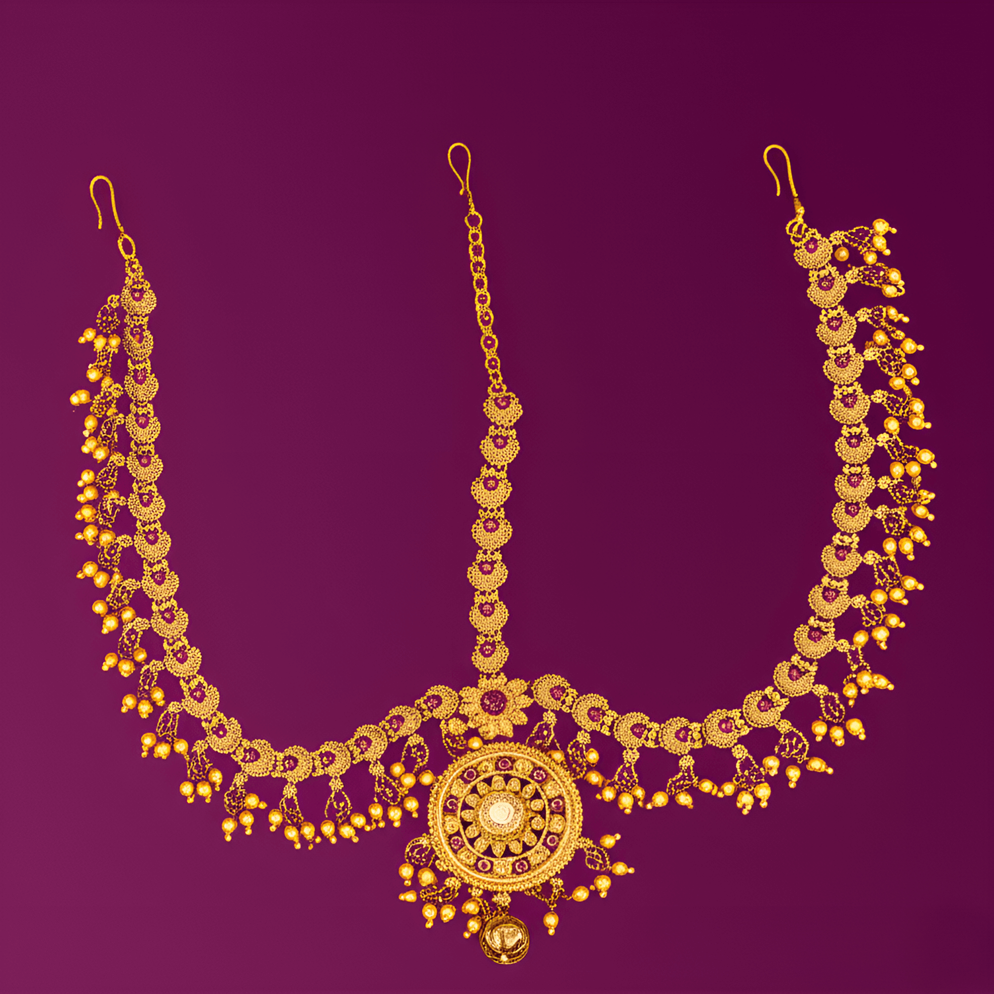 Matha Patti Maang Tikkas - Gold