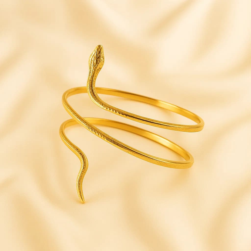 Naga Style Armlets - Gold