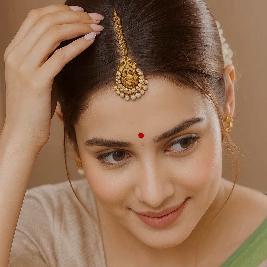 Traditional Maang Tikkas - Gold