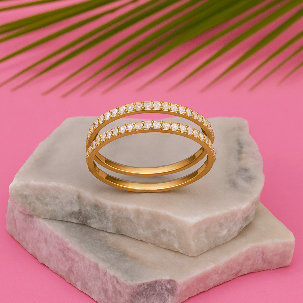 Twin Band Rings - Gold