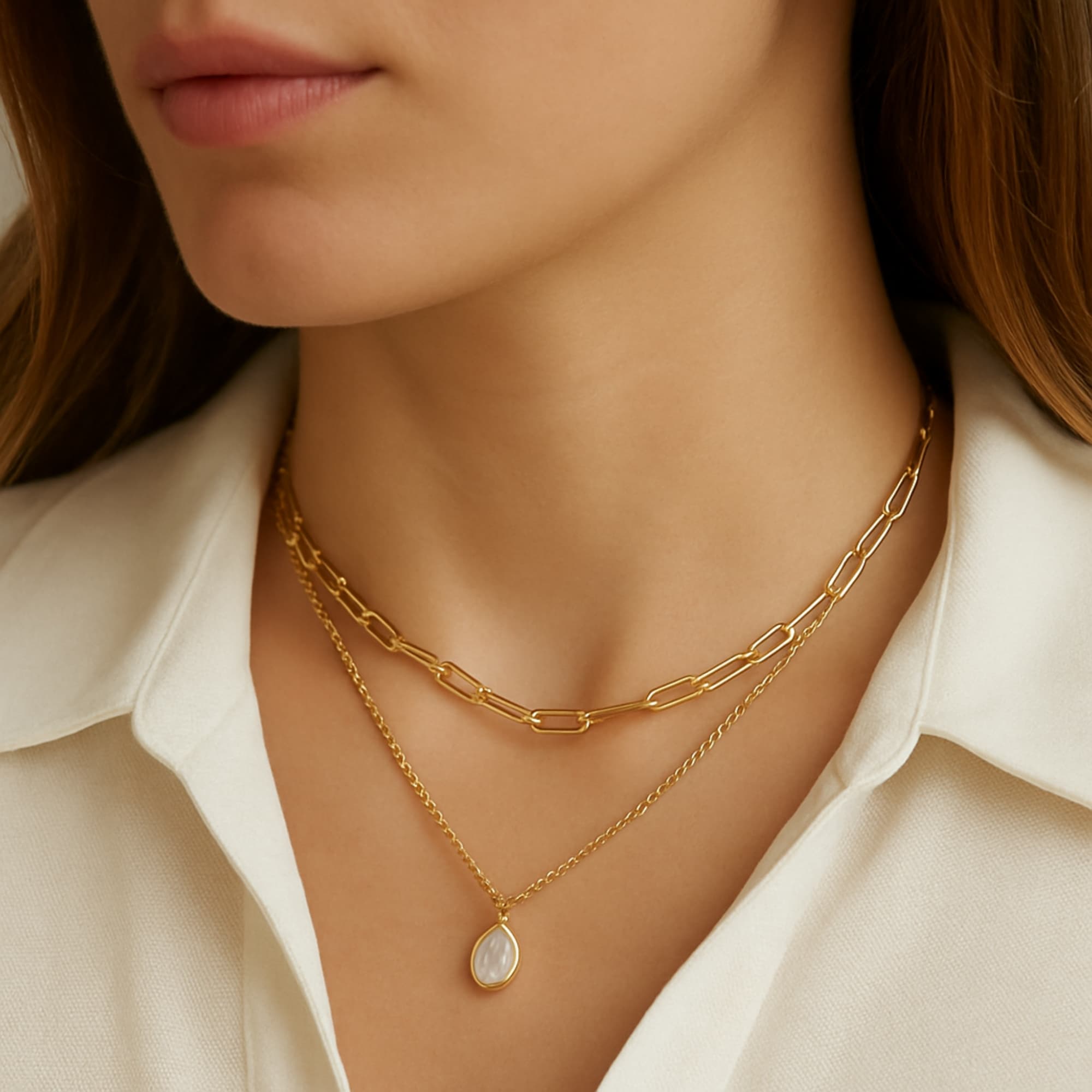 Twin-Lined Chains - Gold