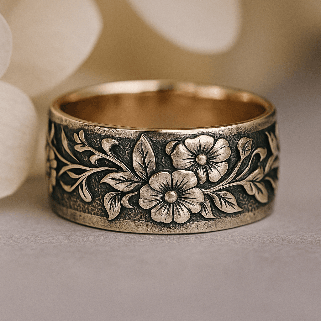 Artistic Engraved Toe Ring - Silver