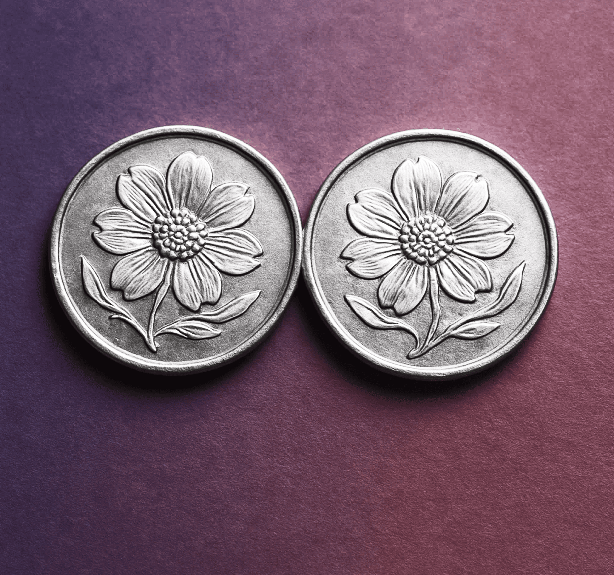 Divine Embossed Coin - Silver