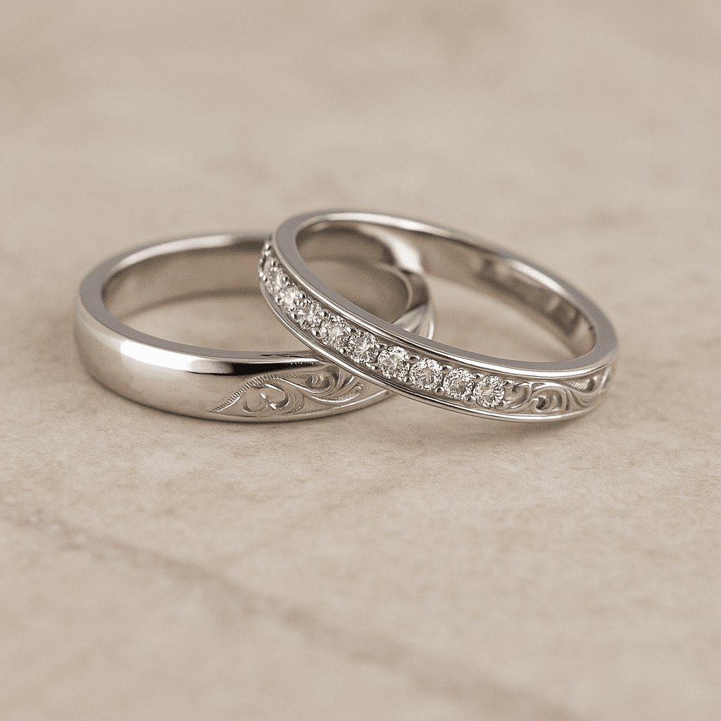 Dual Twin Band Ring - Silver