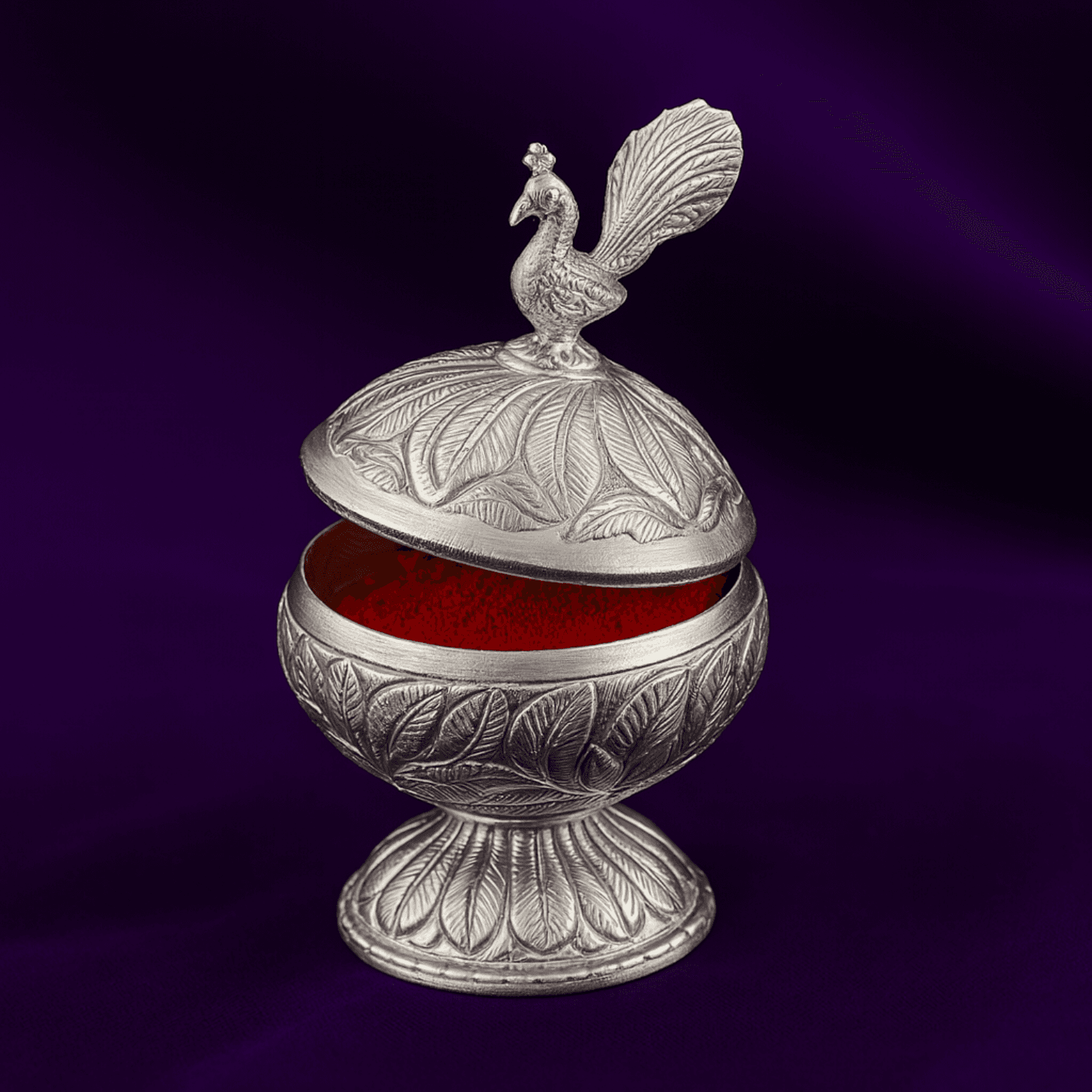 Kumkum Box Classic - Silver