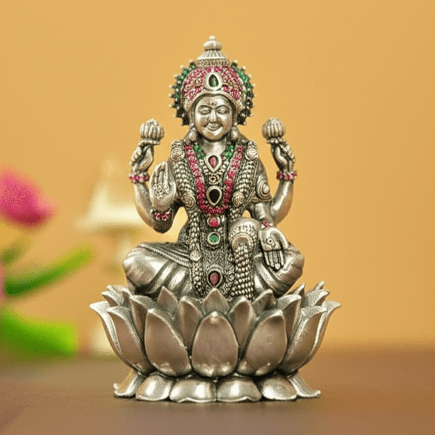 Lakshmi Idol Blessings - Silver