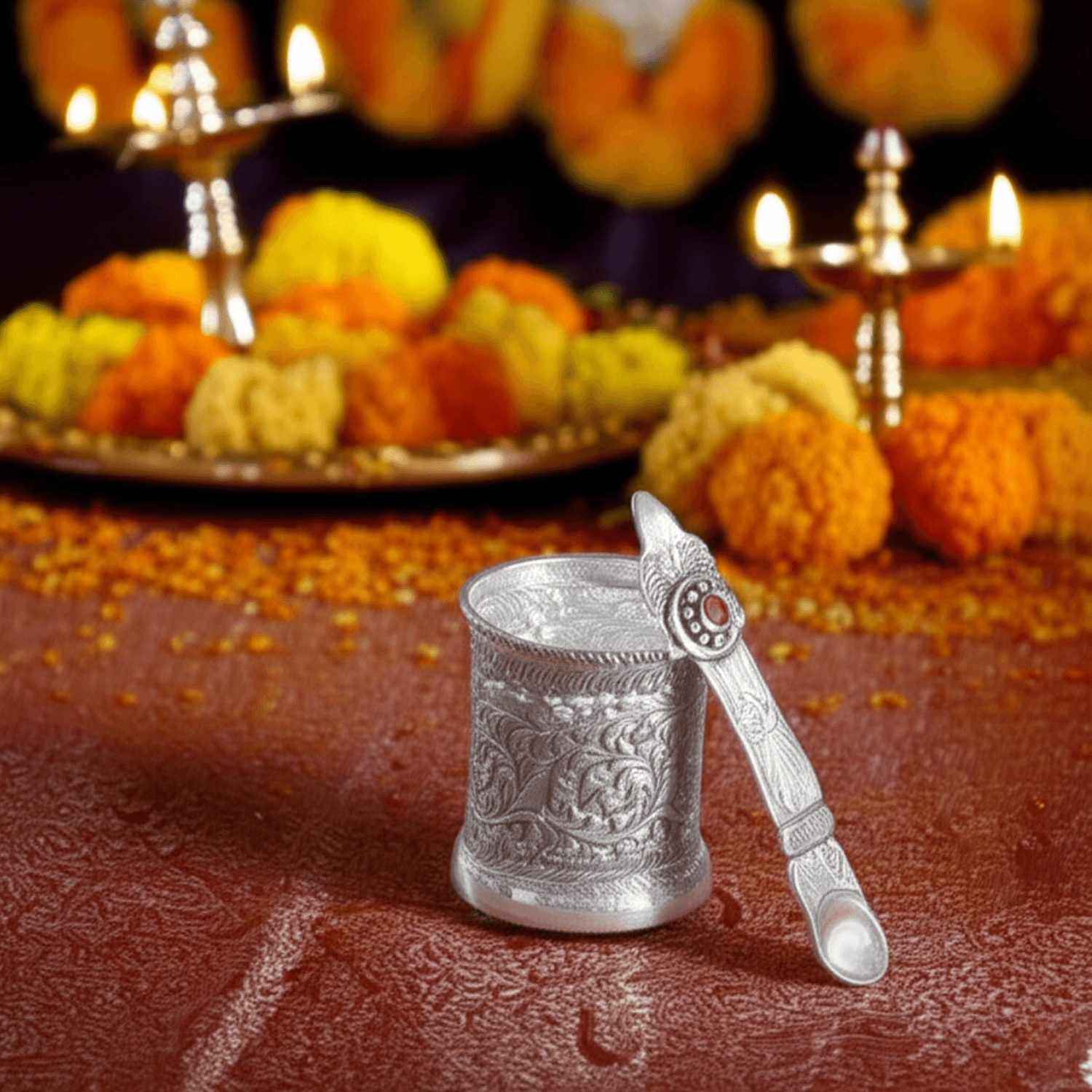 Panchapatra Purity Vessel - Silver