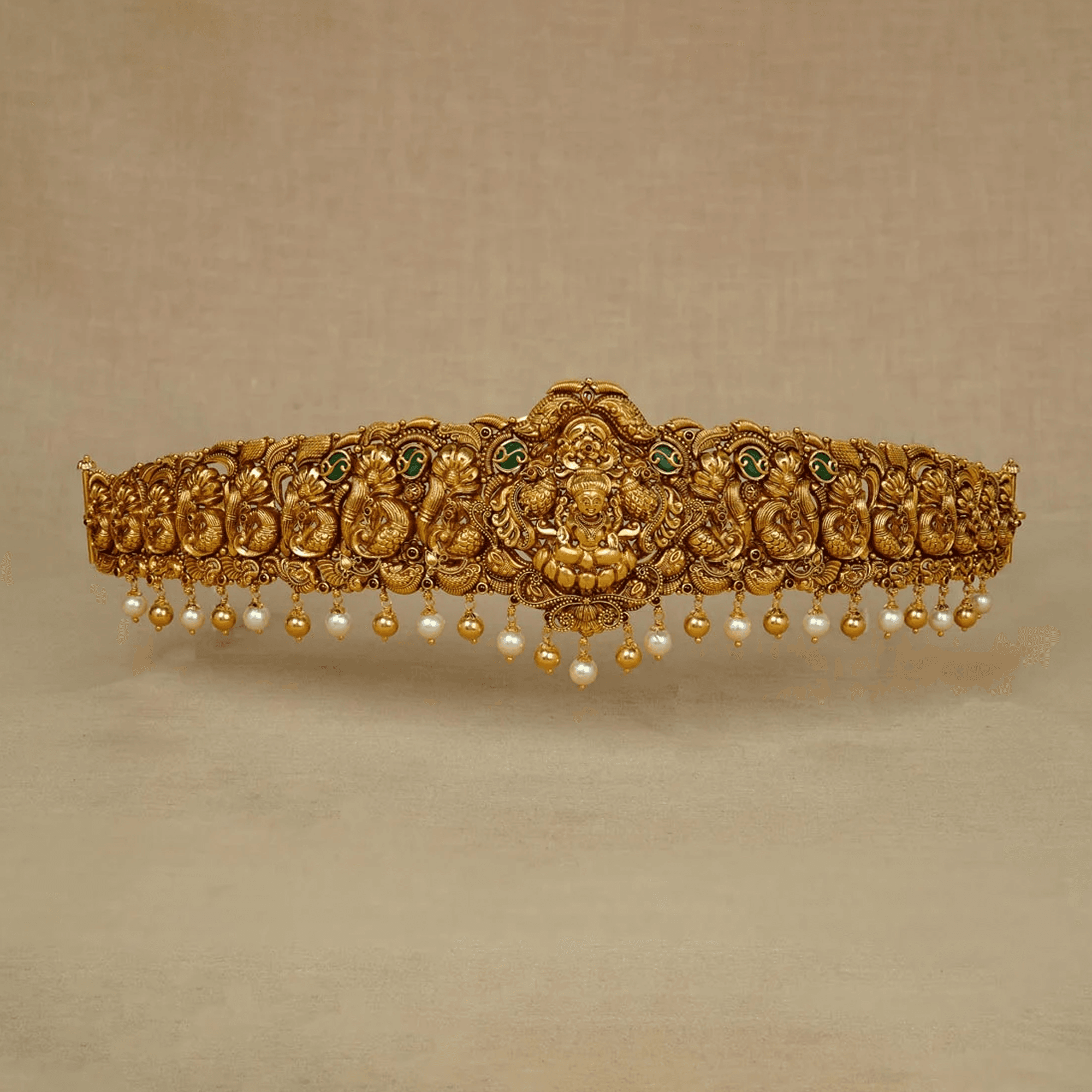 Peacock Vaddanams - TEMPLE JEWELLERY