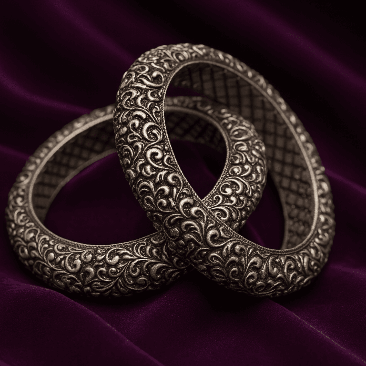 Traditional Kada Bracelet - Silver