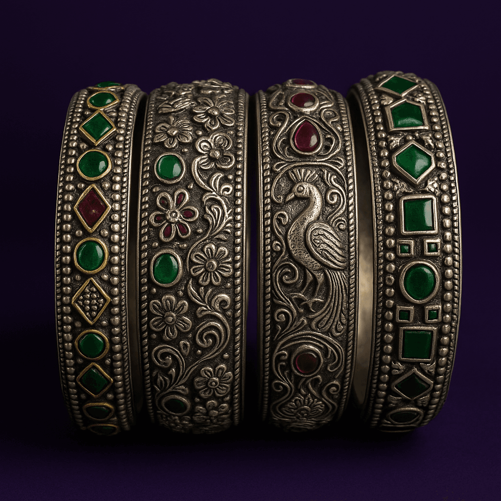 Vibrant Enamel Bracelet - Silver